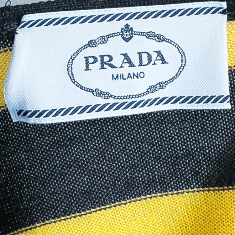 Pre Owned Prada Striped Knit Top M