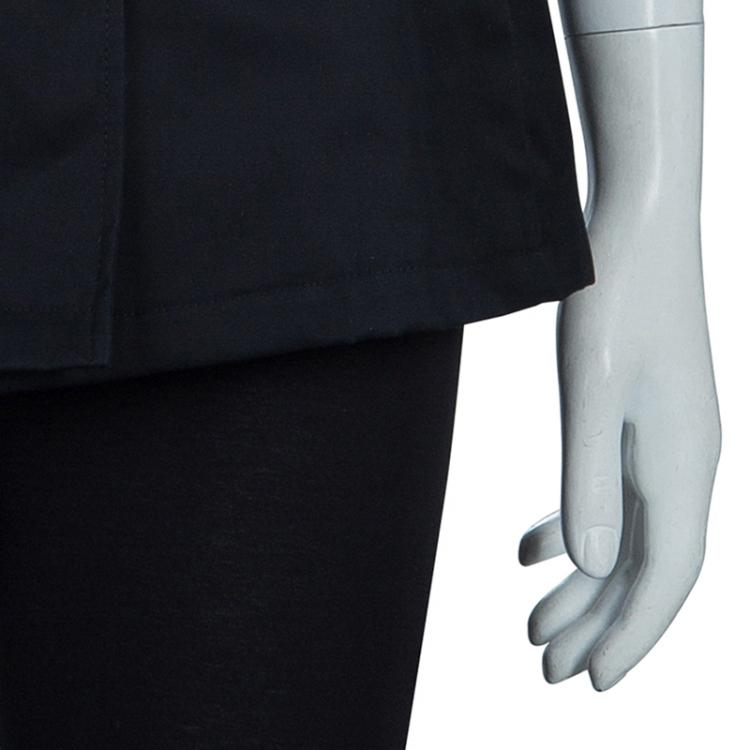Pre Owned Prada Black Cape Sleeve Trench Style Belted Jacket S