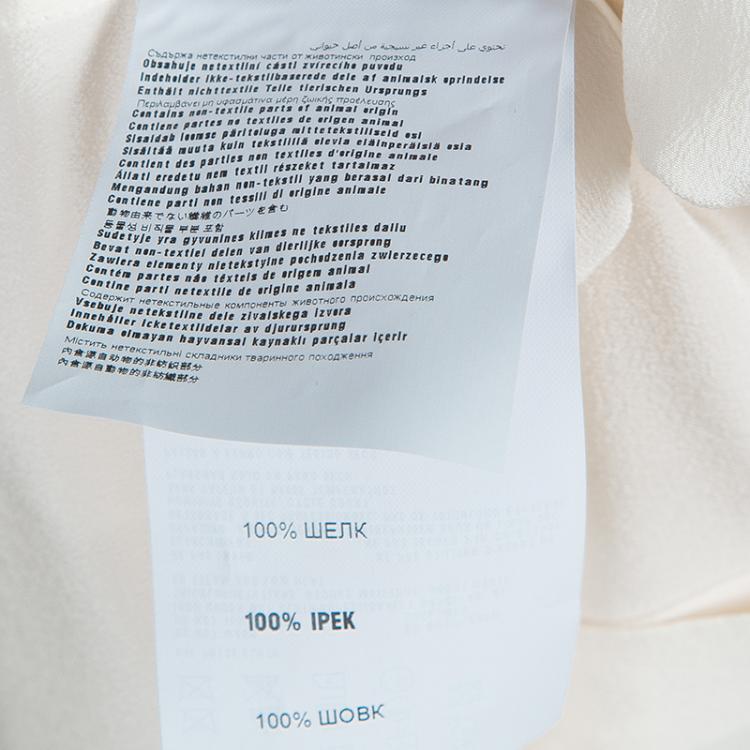 Pre Owned Prada White Silk Button Down Blouse S