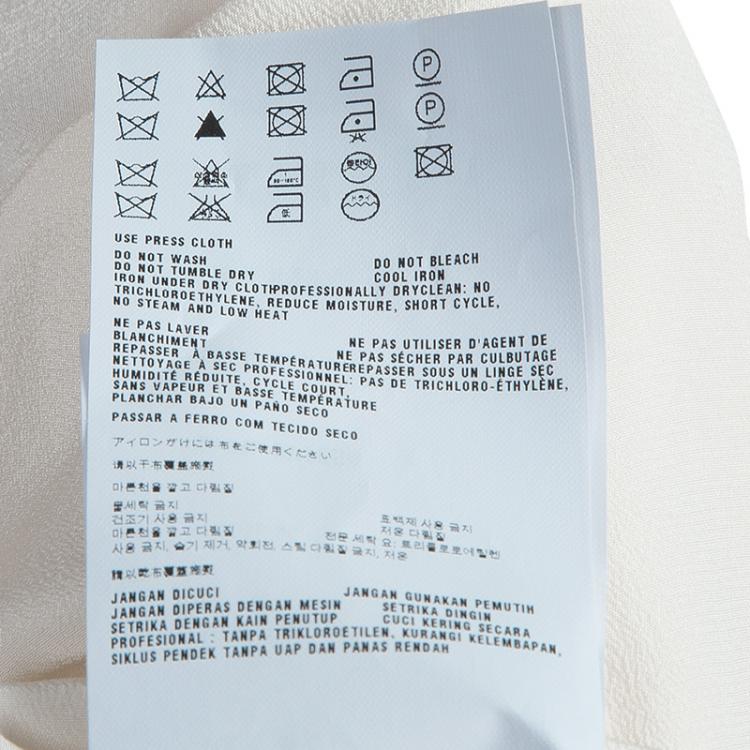 Pre Owned Prada White Silk Button Down Blouse S