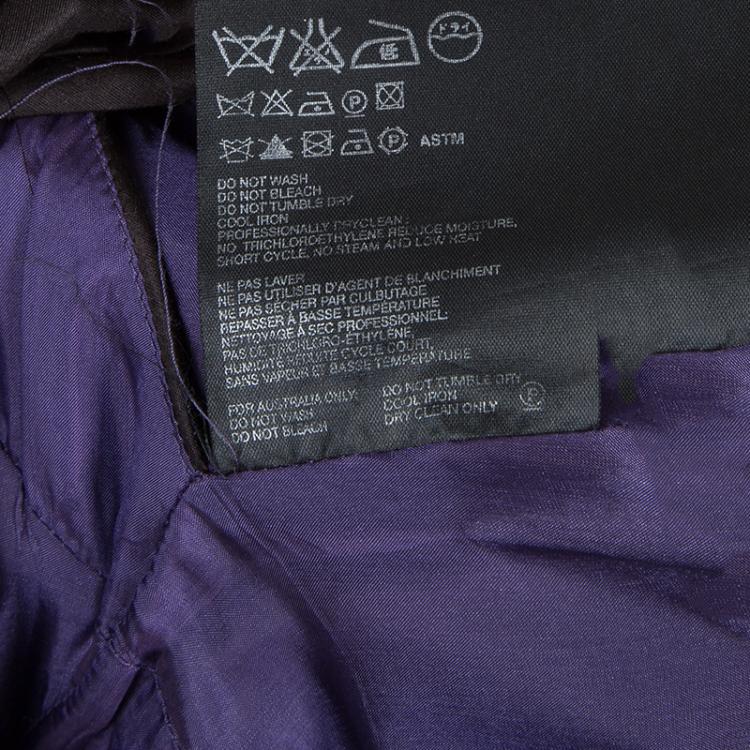 Pre Owned Prada Dark Brown Silk Pleated Sleeveless Dress M