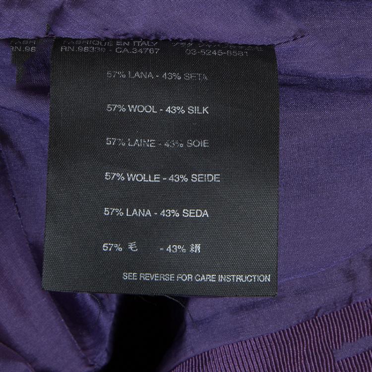 Pre Owned Prada Dark Brown Silk Pleated Sleeveless Dress M