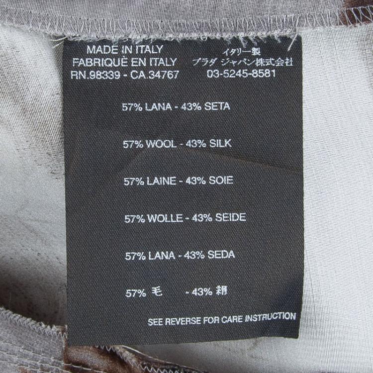 Pre Owned Prada Multicolor Digital Landscape Print Skirt S