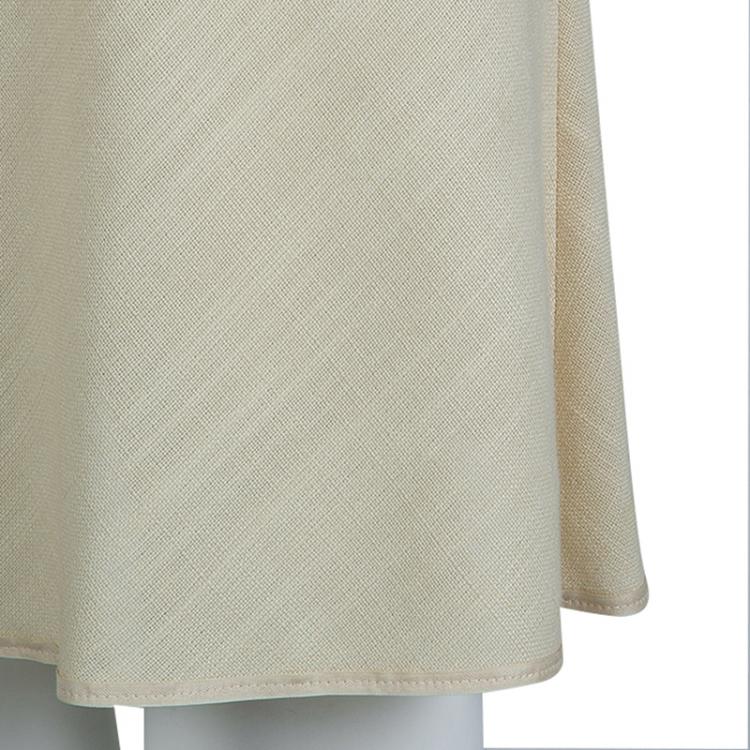 Pre Owned Prada Cream Textured A-Line Skirt S