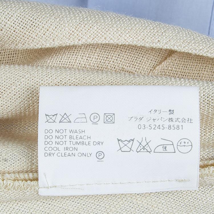 Pre Owned Prada Cream Textured A-Line Skirt S
