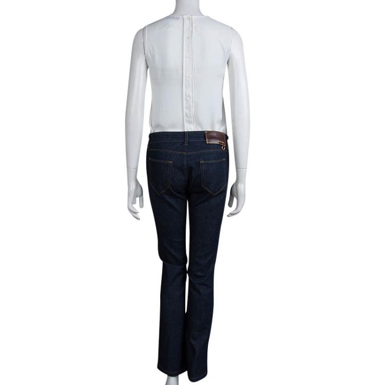 Pre Owned Prada Indigo Dark Wash Denim Jeans M