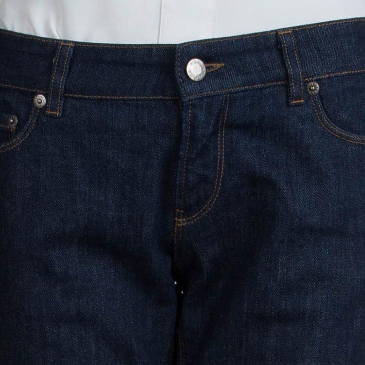 Pre Owned Prada Indigo Dark Wash Denim Jeans M