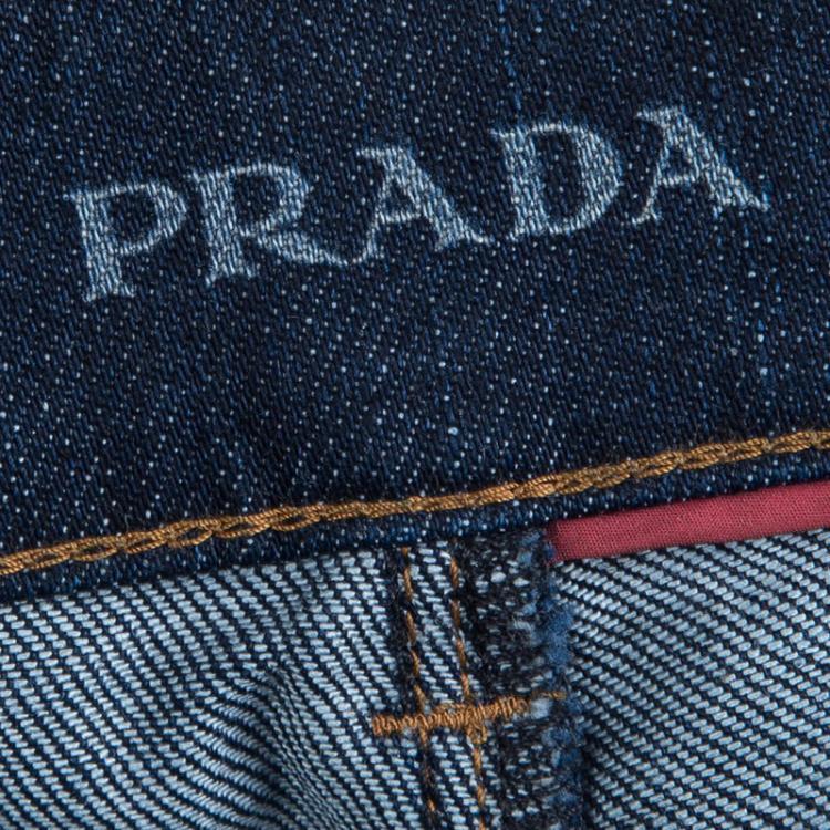 Pre Owned Prada Indigo Dark Wash Denim Jeans M