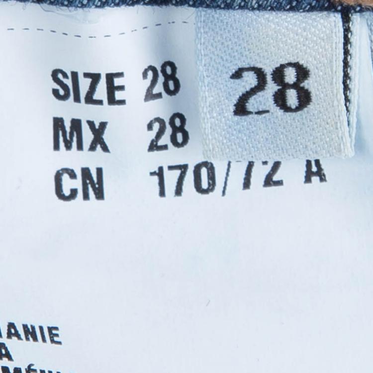 Pre Owned Prada Indigo Washed Denim Skinny Jeans M