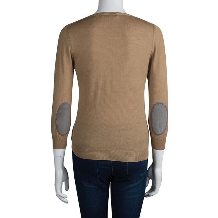 Pre Owned Prada Brown Button Front Cardigan L