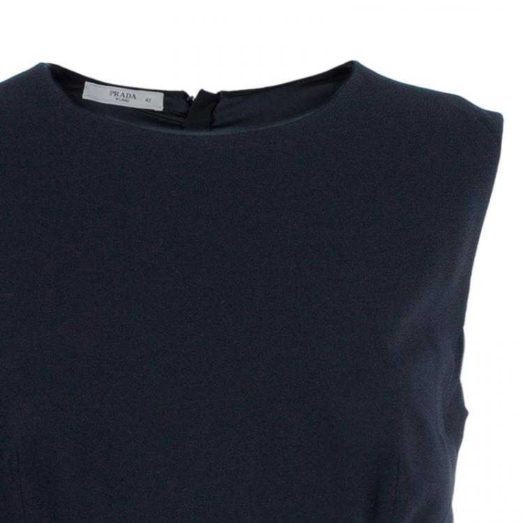 Pre Owned Prada Black Shift Dress M