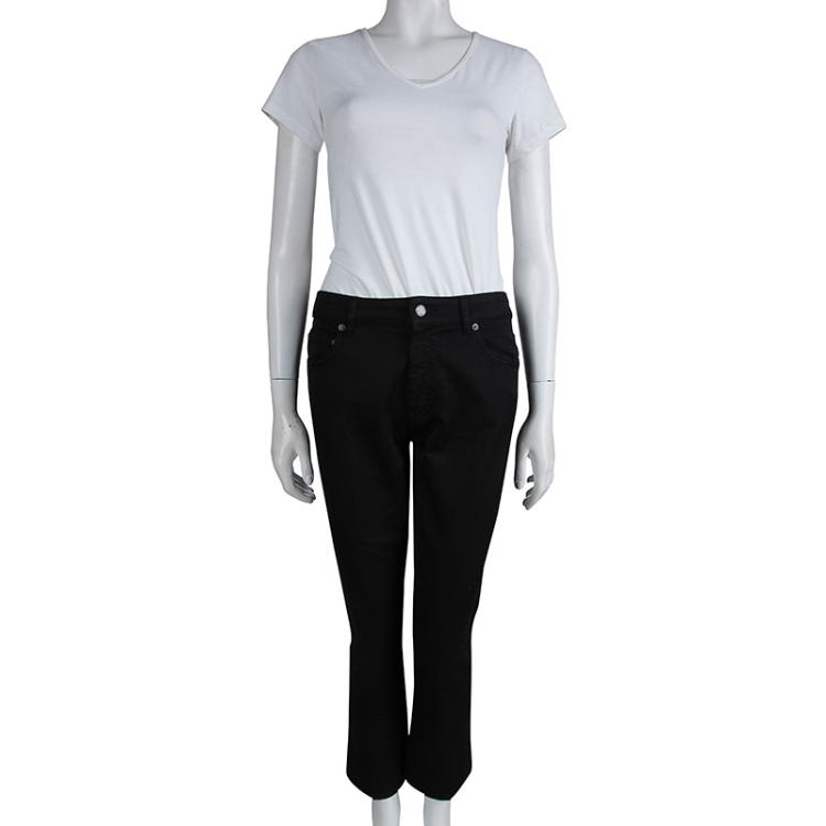 Pre Owned Prada Black Denim Straight Fit Jeans M
