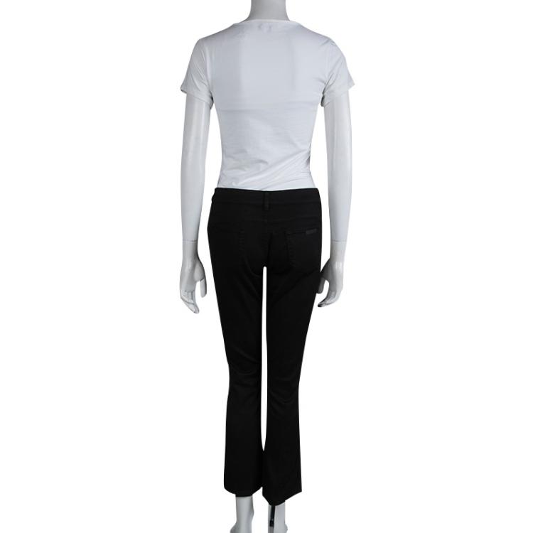 Pre Owned Prada Black Denim Straight Fit Jeans M