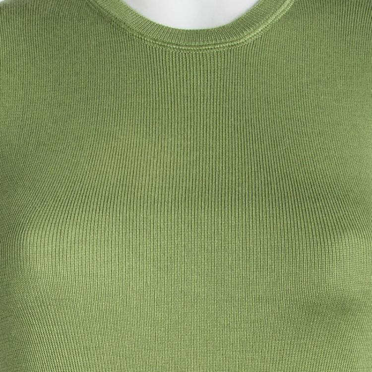 Pre Owned Prada Green Sleeveless Sweater M