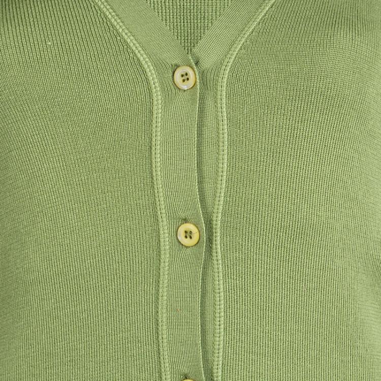 Pre Owned Prada Green Button Front Long Sleeve Cardigan M