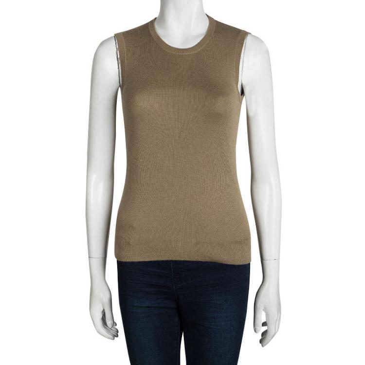 Prada Brown Sleeveless Sweater M Prada | TLC