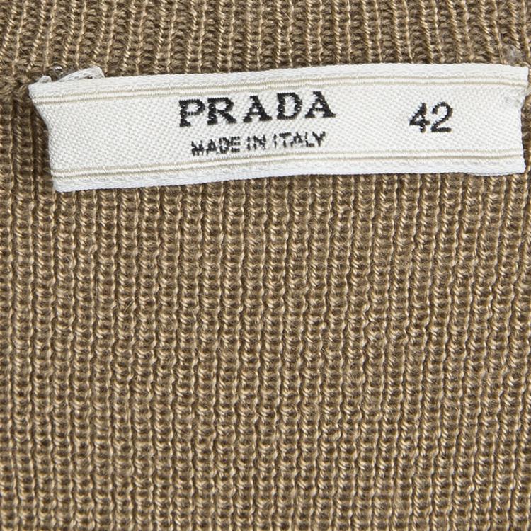 Pre Owned Prada Brown Sleeveless Sweater M