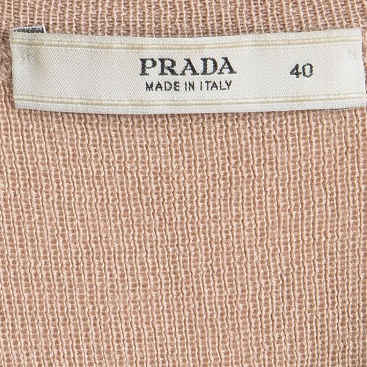Pre Owned Prada Beige Sleeveless Sweater S
