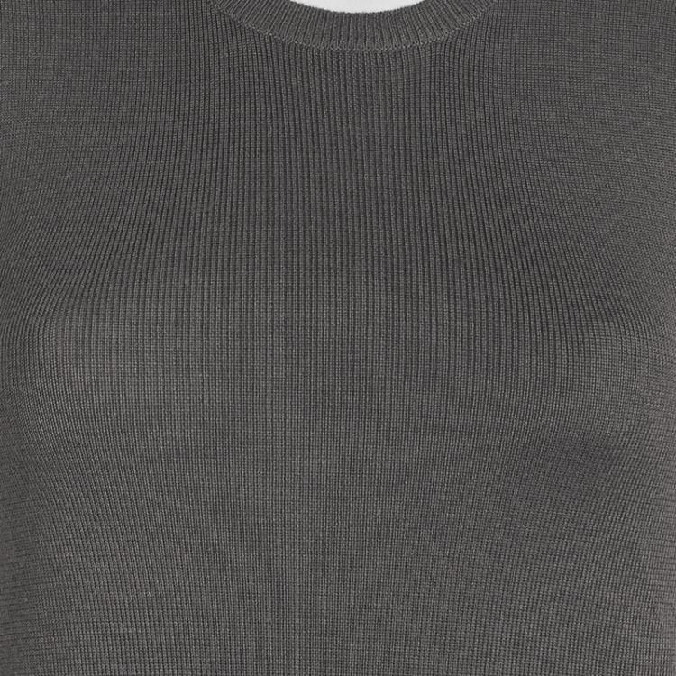 Pre Owned Prada Grey Cashmere Sleeveless Sweater S