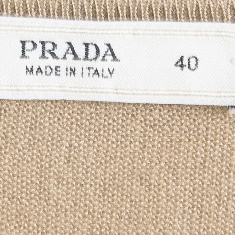 مملوكة مسبقًا Prada Brown Crewneck Sweater S