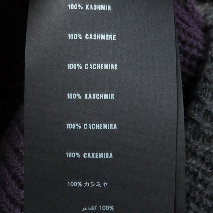 Pre Owned Prada Grey Cashmere Short Sleeve Sweater M