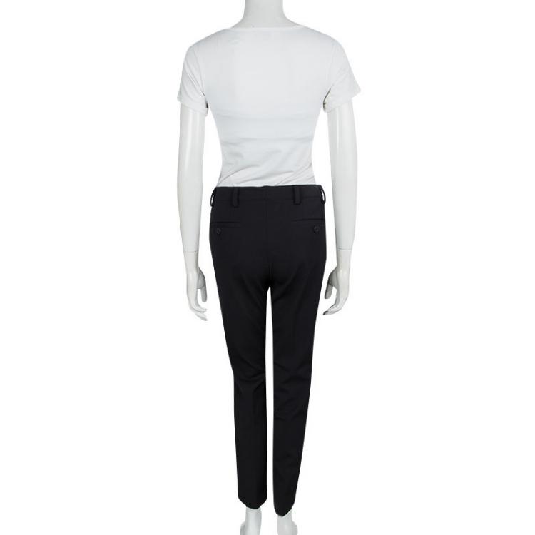 Pre Owned Prada Black Straight Fit Trousers M