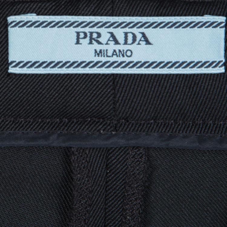 Pre Owned Prada Black Straight Fit Trousers M