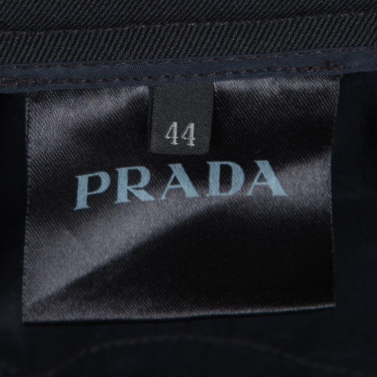 Pre Owned Prada Black Straight Fit Trousers M