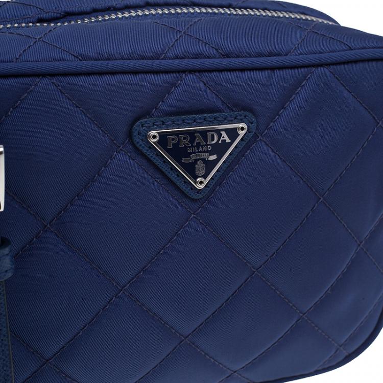 Pre Owned Prada Royal Blue Nylon Sling Bag