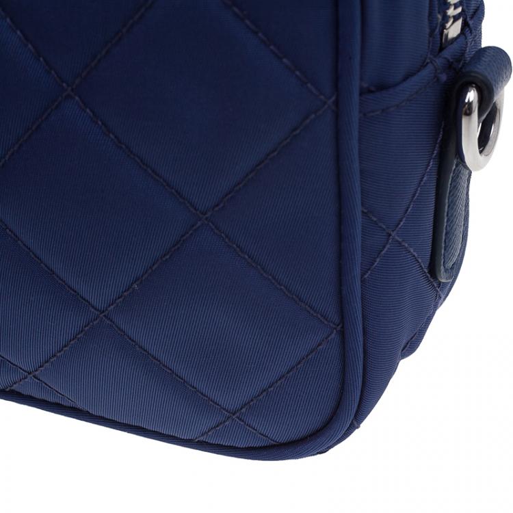 Pre Owned Prada Royal Blue Nylon Sling Bag