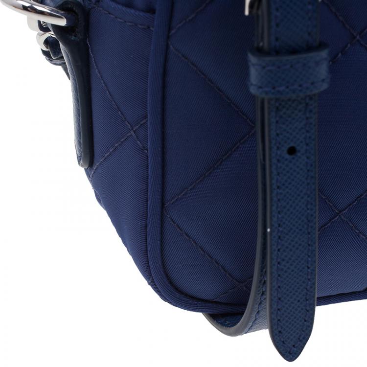Pre Owned Prada Royal Blue Nylon Sling Bag