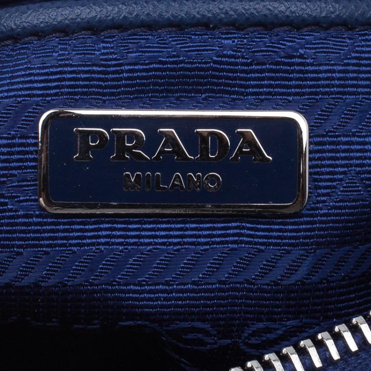 Pre Owned Prada Royal Blue Nylon Sling Bag