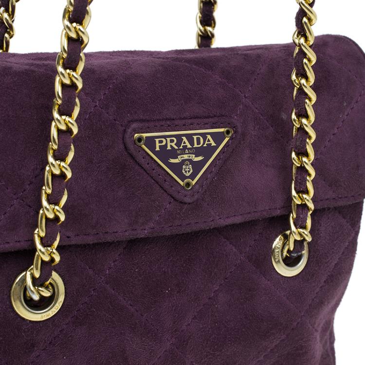 suede prada bag