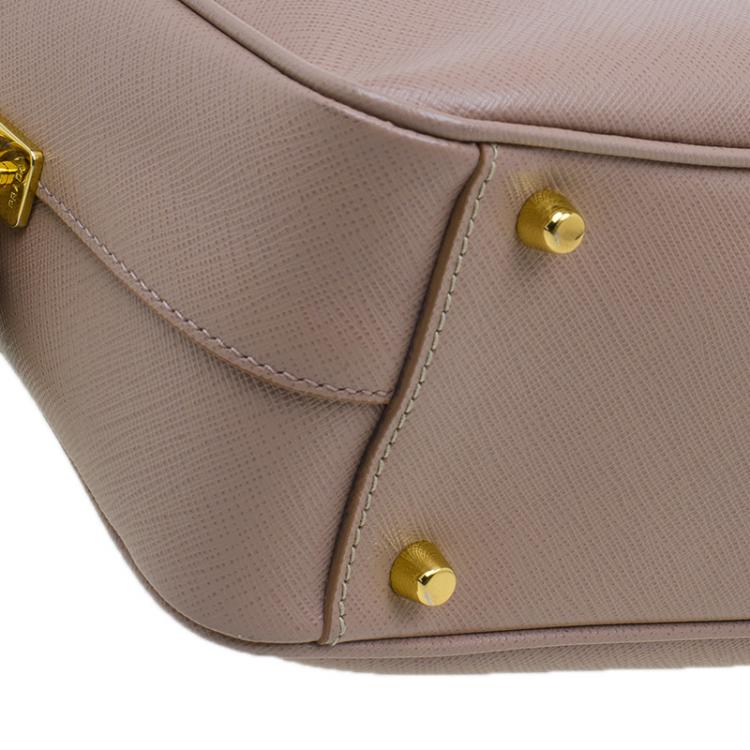 Pre Owned Prada Cammeo Saffiano Lux Leather Top Handle Bauletto Bag