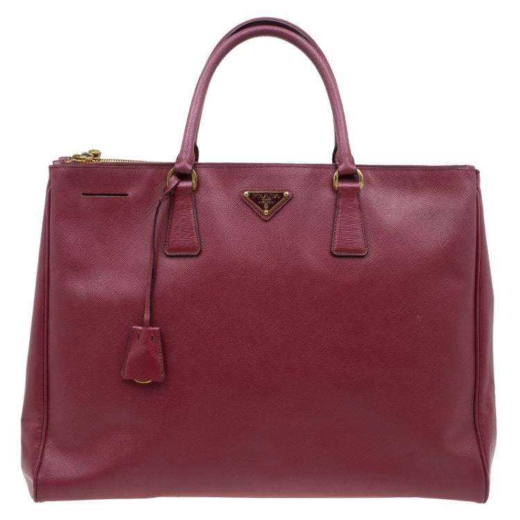 Prada - Red Saffiano Executive Tote Small