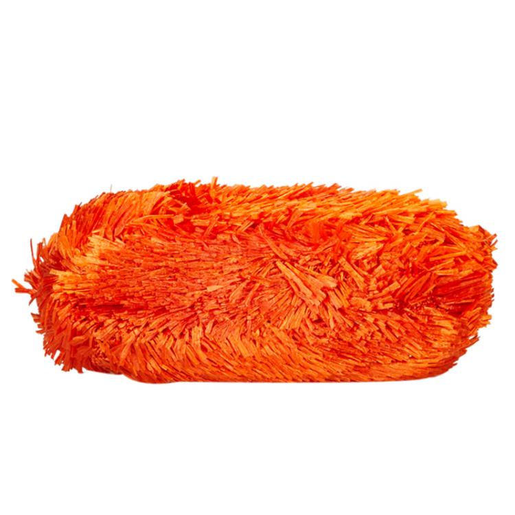 Pre Owned Prada Orange Raffia Grass Top Handle Bag