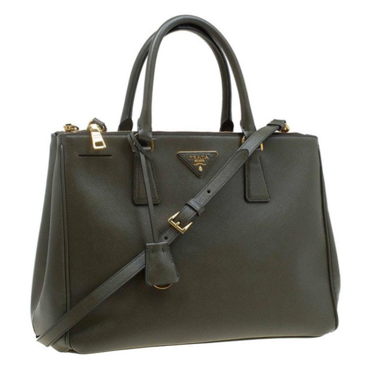 prada saffiano green