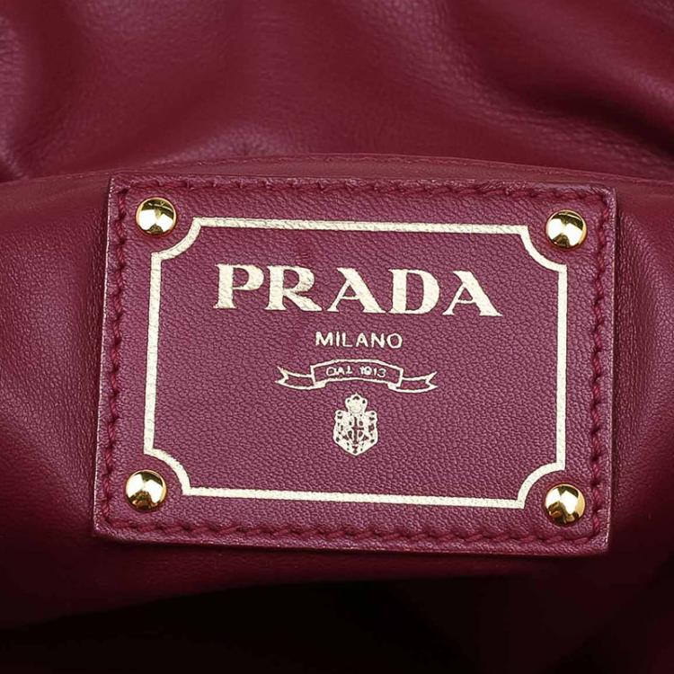 مملوكة مسبقًا Prada Beige Astro Cervo Lux Leather Limited Edition Print Fairy Bag 