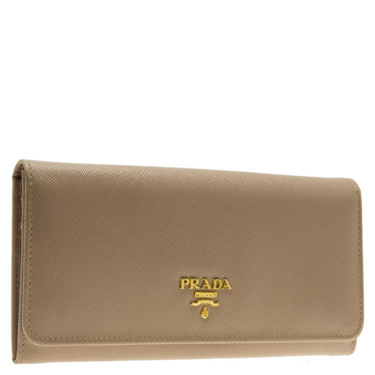 Prada Beige Saffiano Leather Continental Wallet Prada | TLC
