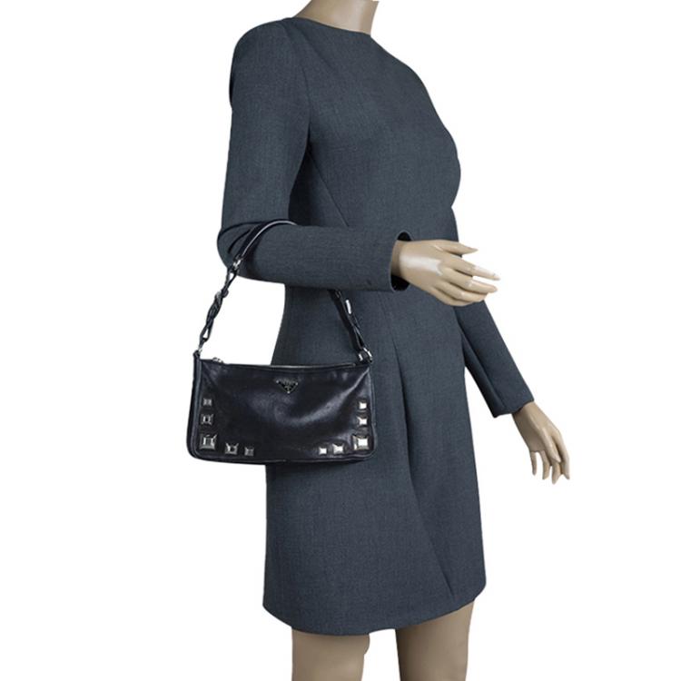 Prada studded 2024 shoulder bag