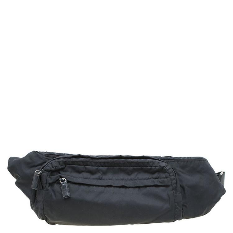 Pre Owned Prada Black Nylon Fanny Pack Bag