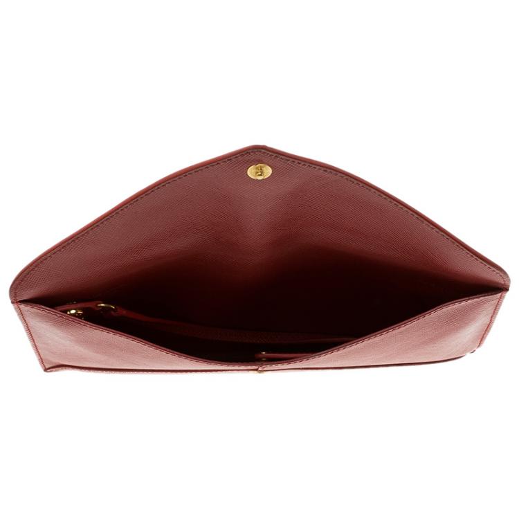 Prada Red Saffiano Leather Envelope Wallet Prada | TLC
