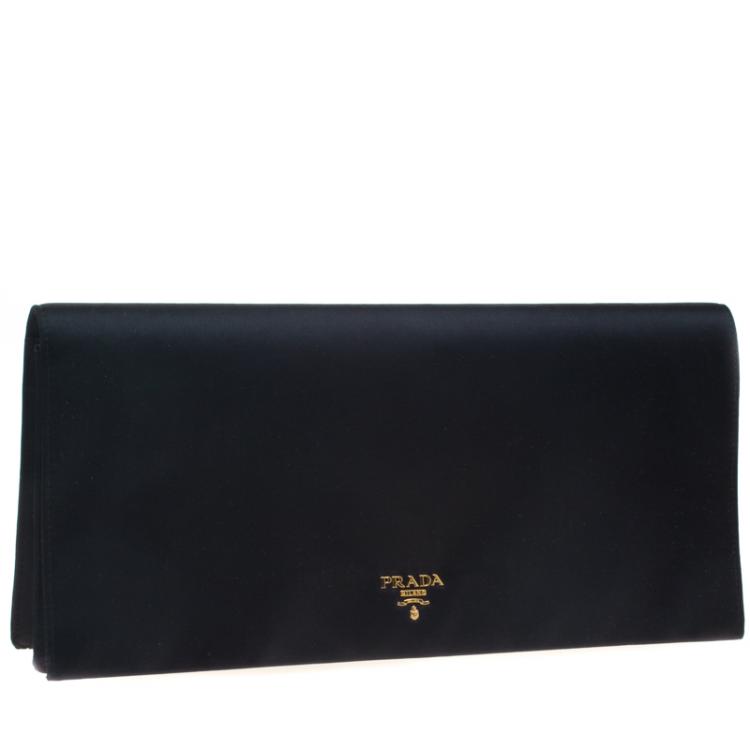 prada black clutch