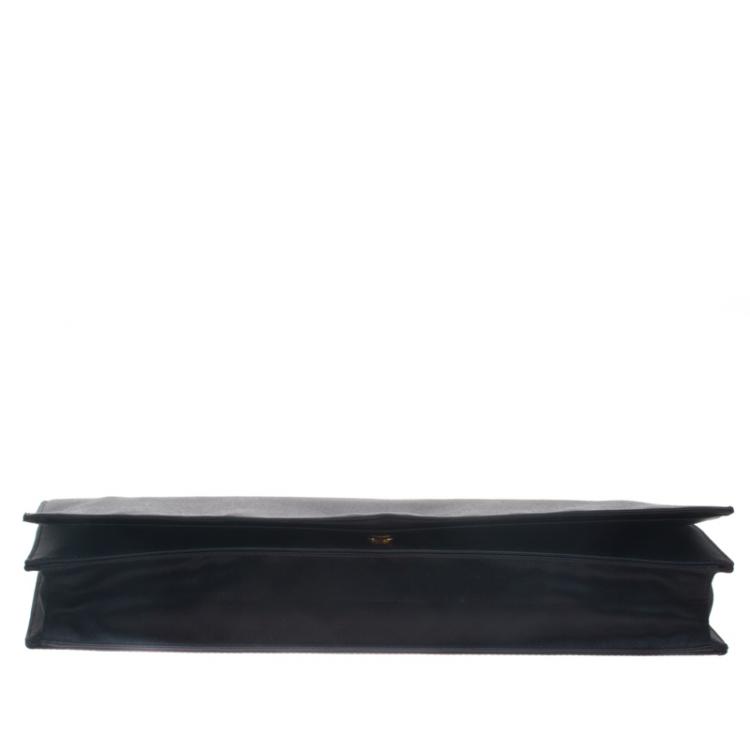 Pre Owned Prada Black Satin Oversize Clutch