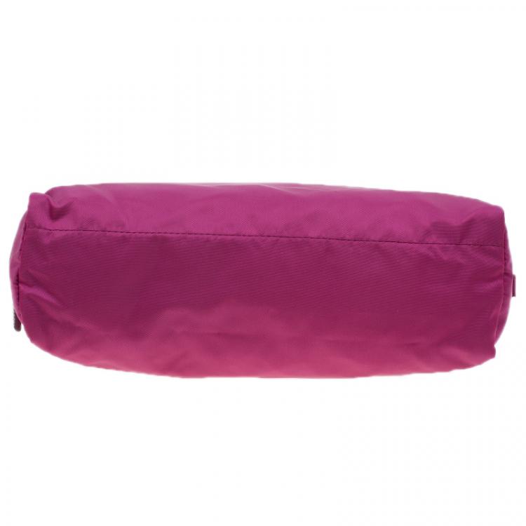 Pre Owned Prada Pink Nylon Vela Cosmetic Pouch