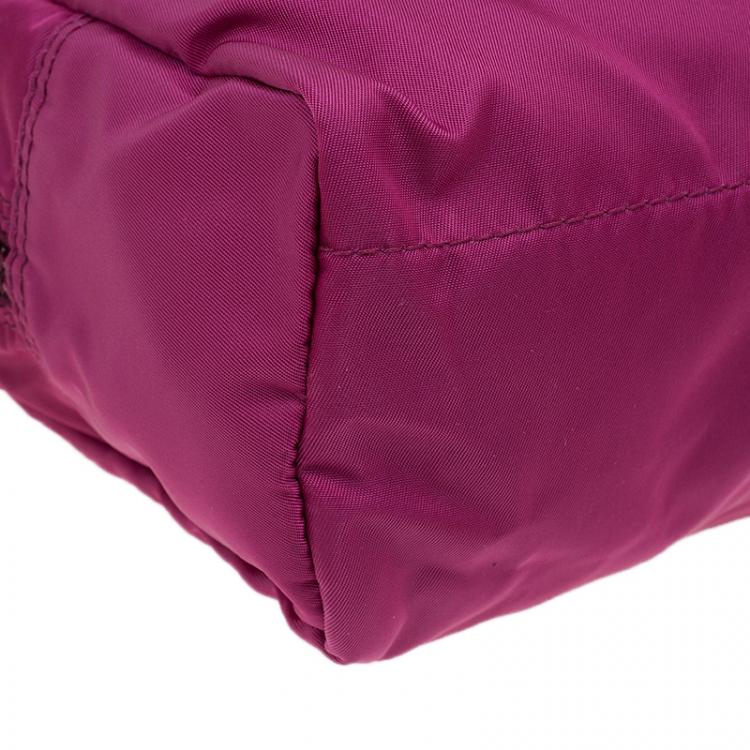 Pre Owned Prada Pink Nylon Vela Cosmetic Pouch