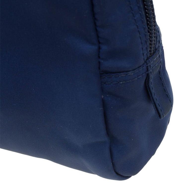 Pre Owned Prada Royal Blue Vela Necessary Beauty Pouch 