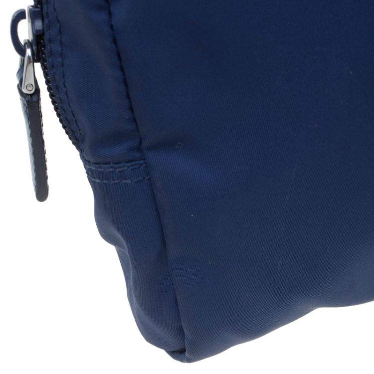 Pre Owned Prada Royal Blue Vela Necessary Beauty Pouch 