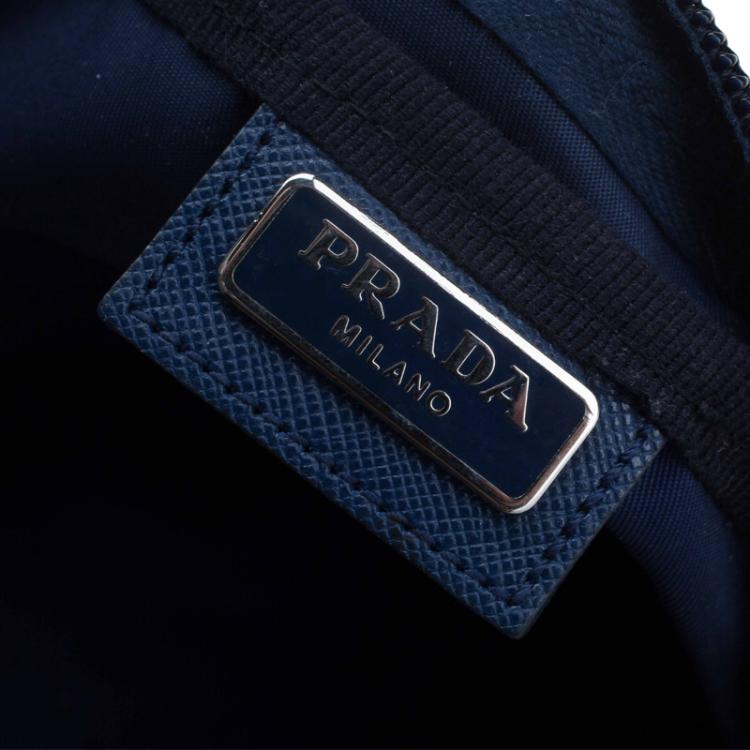 Pre Owned Prada Royal Blue Vela Necessary Beauty Pouch 