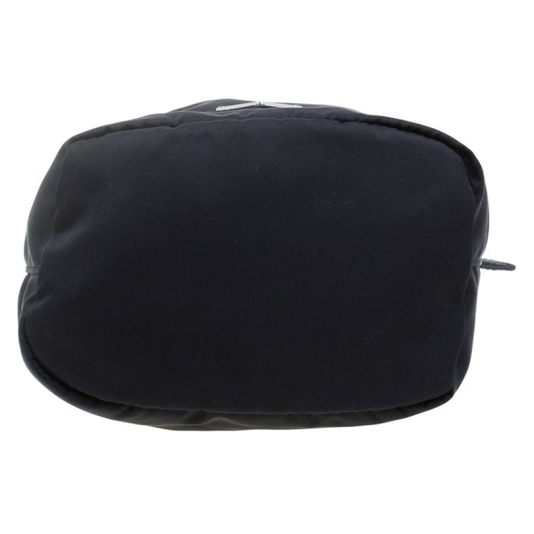 Pre Owned Prada Black Vela Cosmetic Drawstring Bag